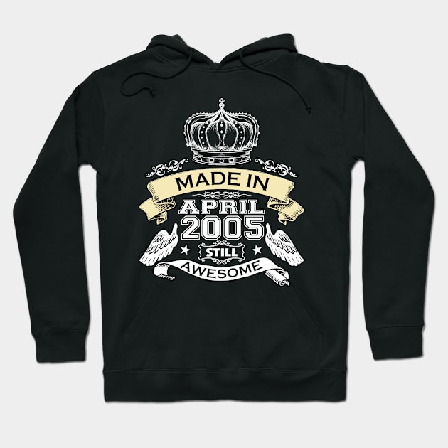 Made in April 2005 Still Awesome Hoodie by StarWheel